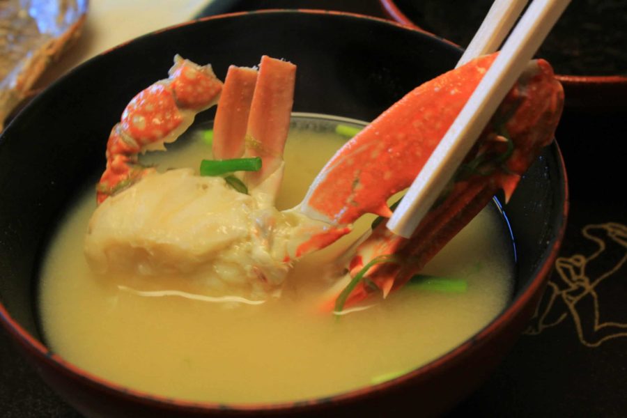 Crab miso soup