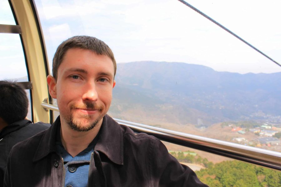 Adam on the ropeway